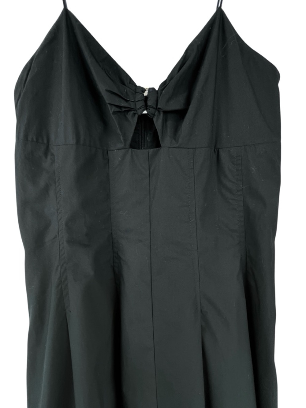NEW Banana Republic Black Bandeau Midi Dress Pleated 100% Cotton Sz 4 NWT - Picture 9 of 16